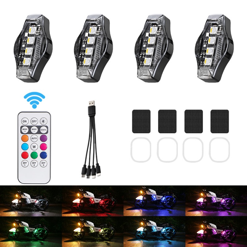 Drone Strobe Light - UTV-Drohnen-Stroboskoplicht Mini-LED ATV Antikollisions-Fahrrad-Flugzeug-Nachtflug-Blinklicht Motorrad-Auto-Warnsignalleuchte