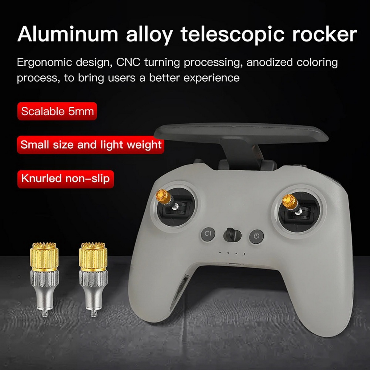 Drone Control Stick - 2 Stück FPV-Fernbedienung Radio-Gimbal-Stick-Enden Joystick-Hebel Rocker-Kappe