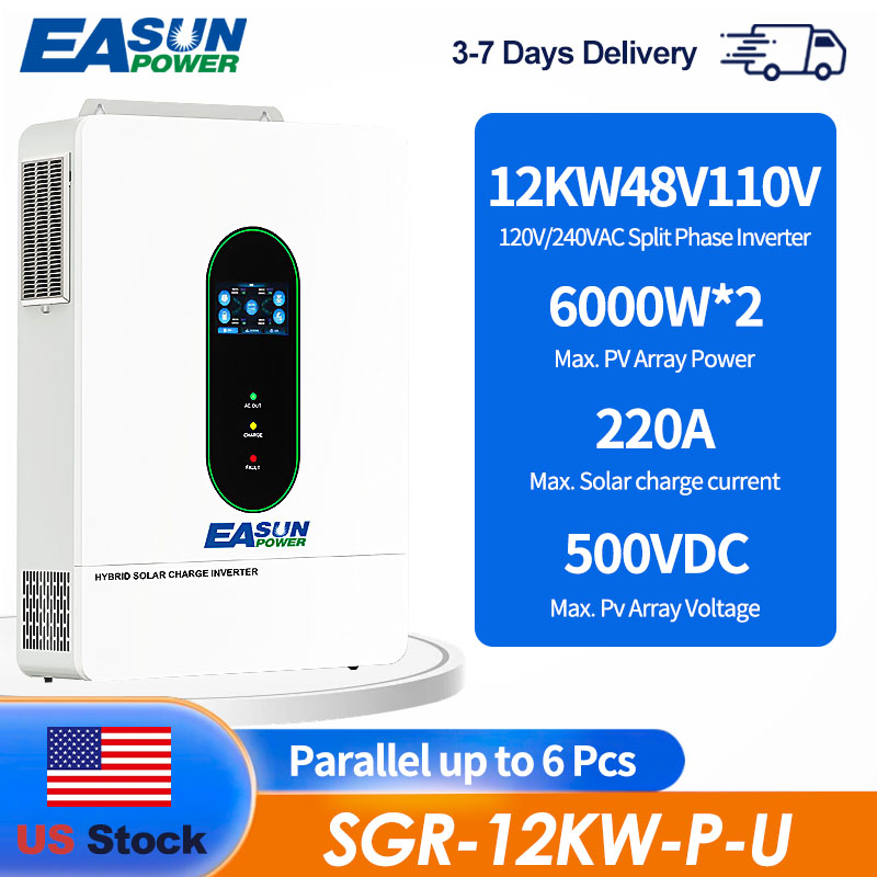 Drone Solar Charger - EASUN US 12KW 12000W Split-Phase-Solarwechselrichter 160A