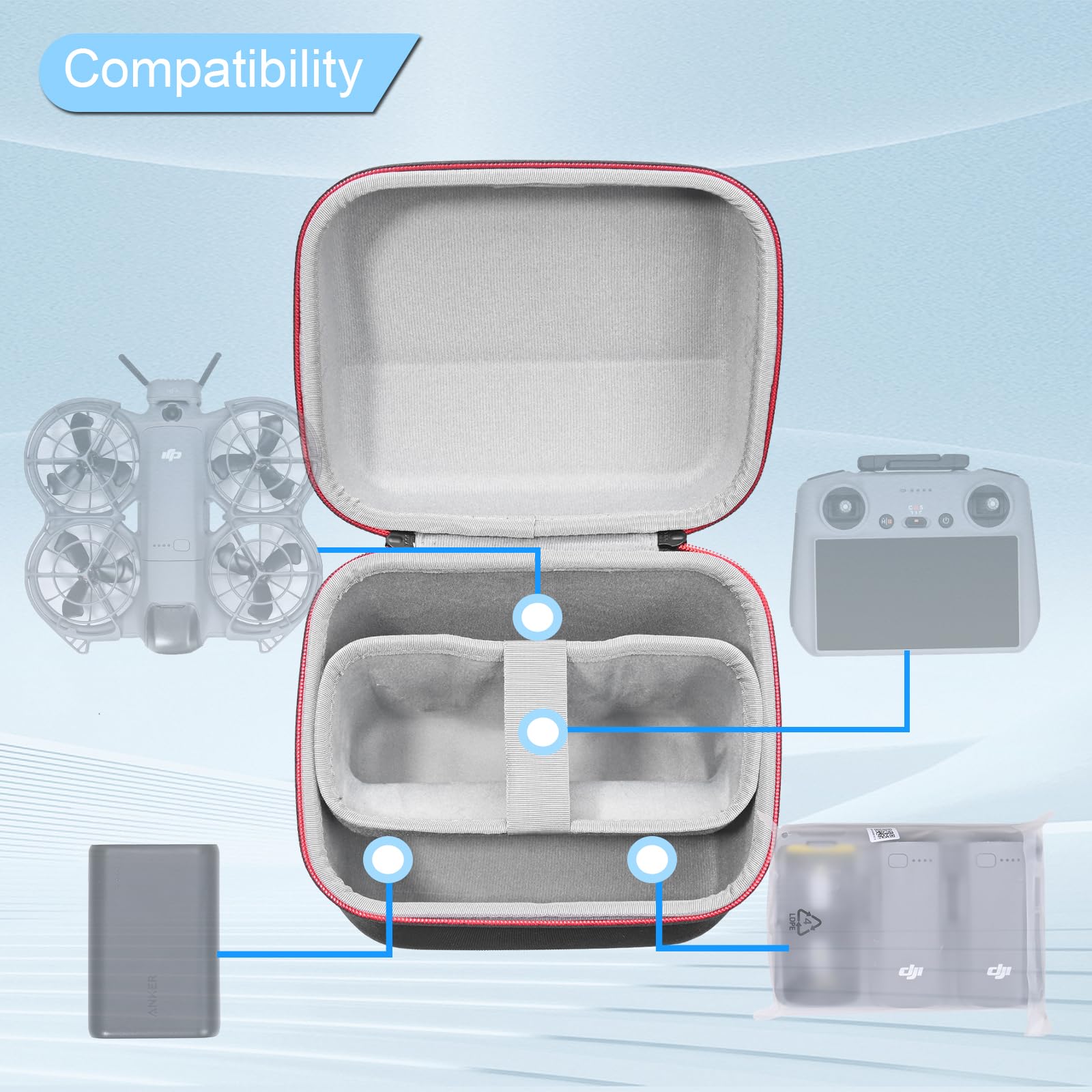 Tragbare Tasche für DJI Neo 2  – Drone Charging Hub Bewertung und Preis